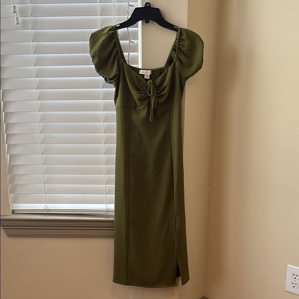 Midi Olive Green Dress